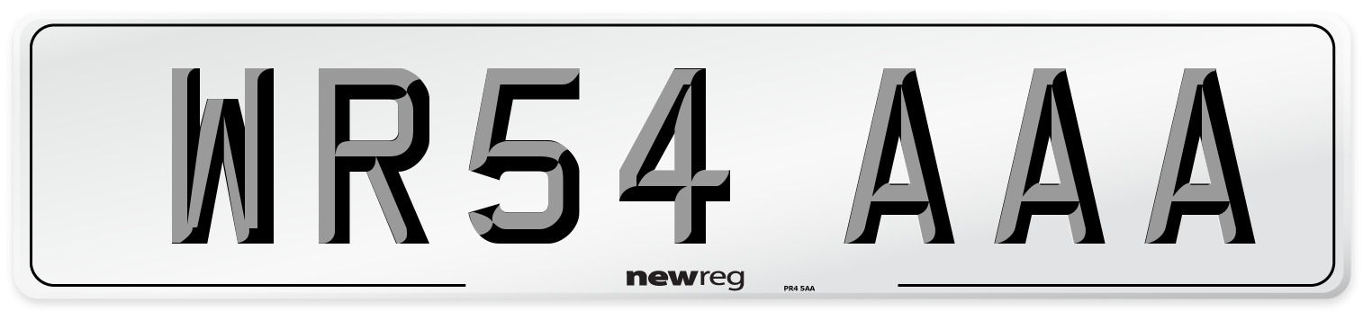 WR54 AAA Number Plate from New Reg